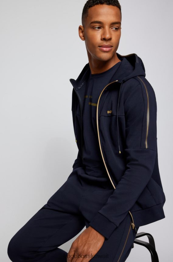 4TFNJN105 أزرق غامق/رمادي غامق Hugo Boss هوديي ساغي 50465950 أزرق داكن