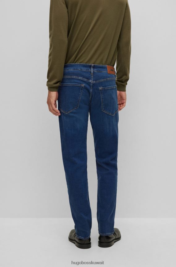 4TFNJN1061 أزرق Hugo Boss جينز هوغو الأزرق ذو المقاس العادي من قماش الدنيم المريح باللون الأزرق الداكن