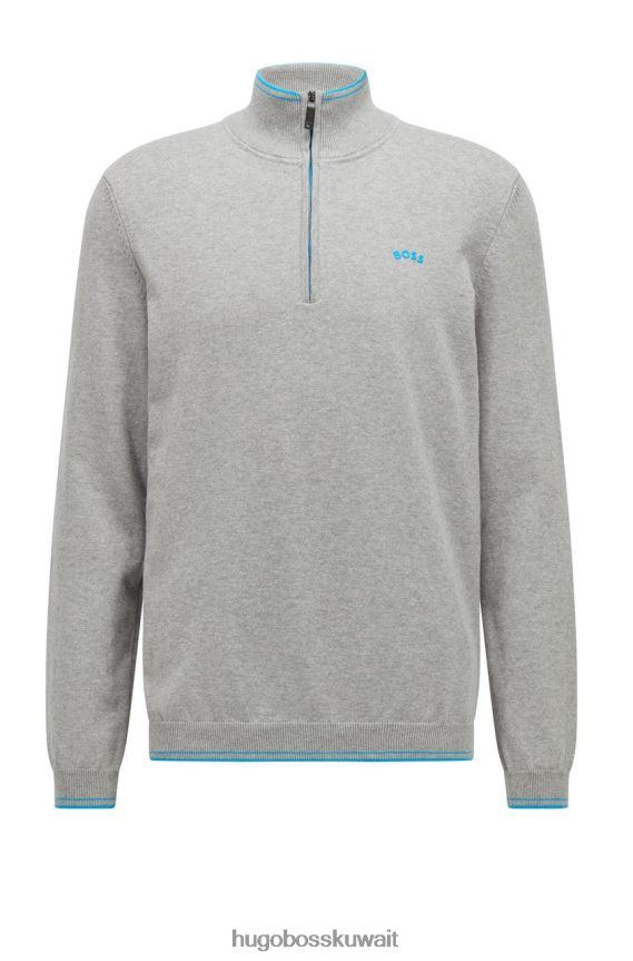 4TFNJN106 رمادي فاتح/أحمر Hugo Boss نصف سحاب زيتوم 50468134 رمادي فاتح