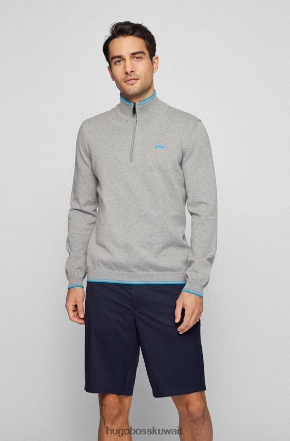 4TFNJN106 رمادي فاتح/أحمر Hugo Boss نصف سحاب زيتوم 50468134 رمادي فاتح