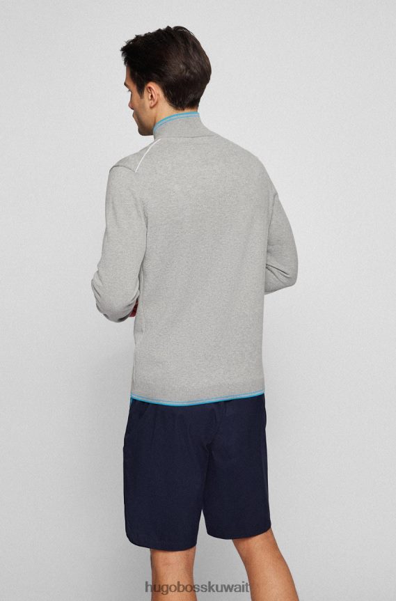 4TFNJN106 رمادي فاتح/أحمر Hugo Boss نصف سحاب زيتوم 50468134 رمادي فاتح