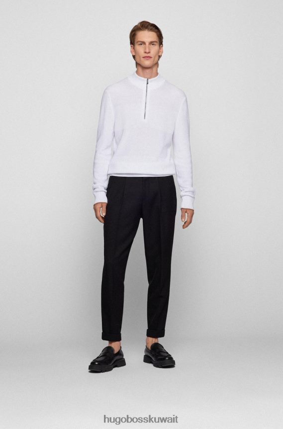 4TFNJN107 أبيض Hugo Boss نصف سحاب للعرق إليوس 50466536 أبيض