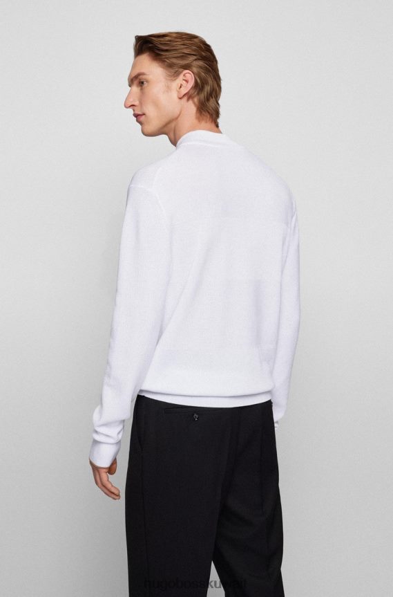 4TFNJN107 أبيض Hugo Boss نصف سحاب للعرق إليوس 50466536 أبيض