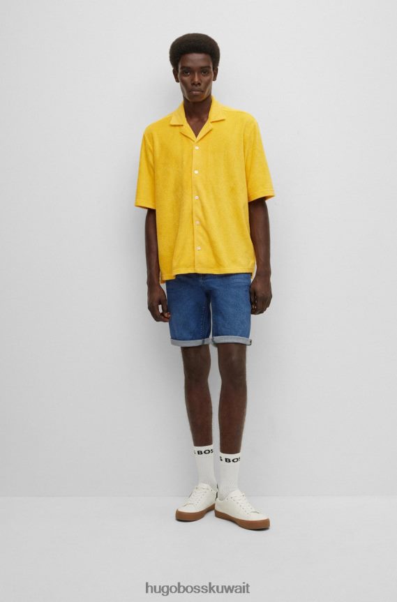 4TFNJN109 أزرق غامق Hugo Boss شورت جينز مين 50467369 أزرق داكن