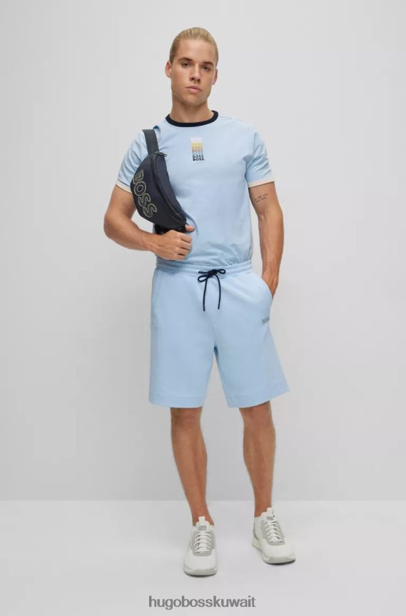 4TFNJN10 أزرق فاتح/وردي ساطع Hugo Boss شورت هيدلو 50471897 أزرق فاتح