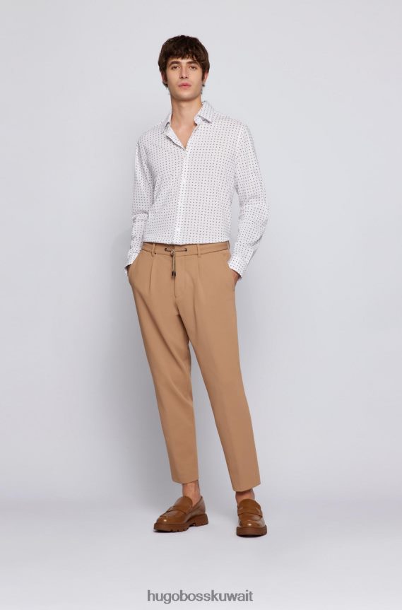 4TFNJN110 اللون البيج Hugo Boss قميص كاجوال لوكاس 50468940 بيج