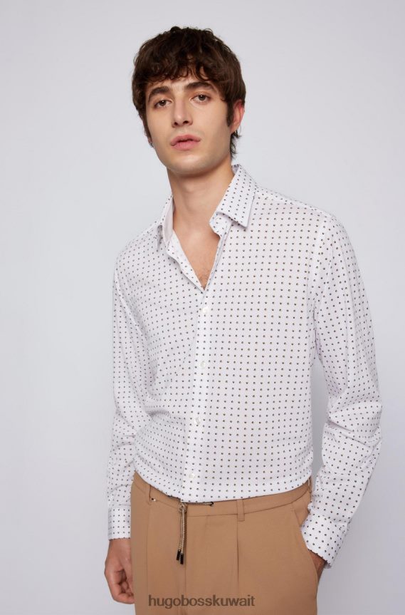 4TFNJN110 اللون البيج Hugo Boss قميص كاجوال لوكاس 50468940 بيج