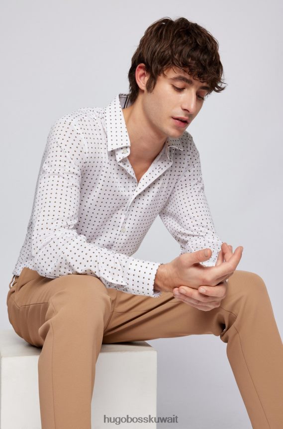 4TFNJN110 اللون البيج Hugo Boss قميص كاجوال لوكاس 50468940 بيج