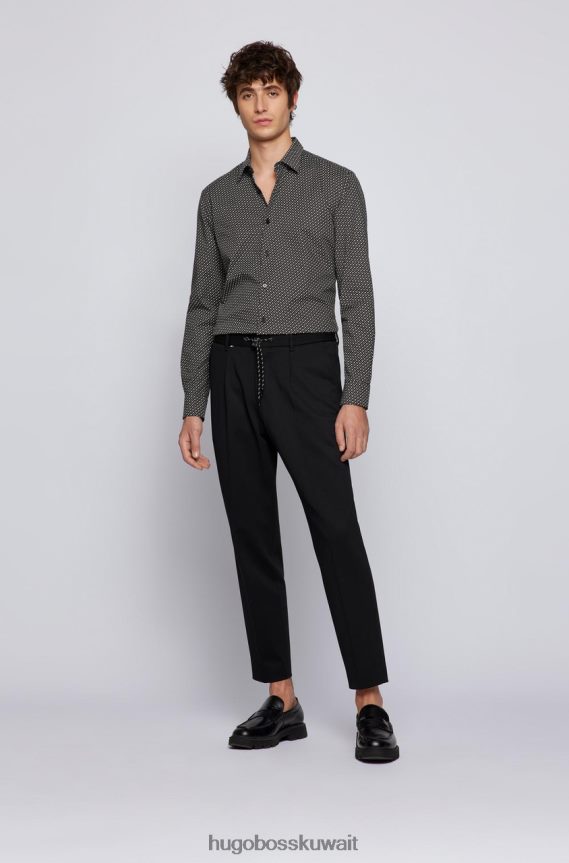 4TFNJN111 أسود Hugo Boss قميص كاجوال روني 50469201 أسود