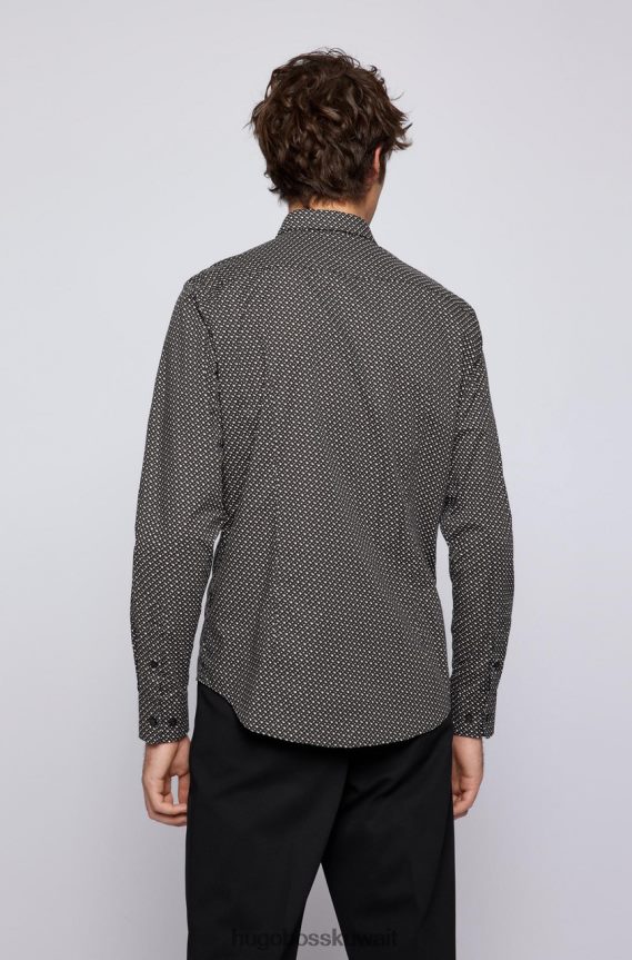 4TFNJN111 أسود Hugo Boss قميص كاجوال روني 50469201 أسود