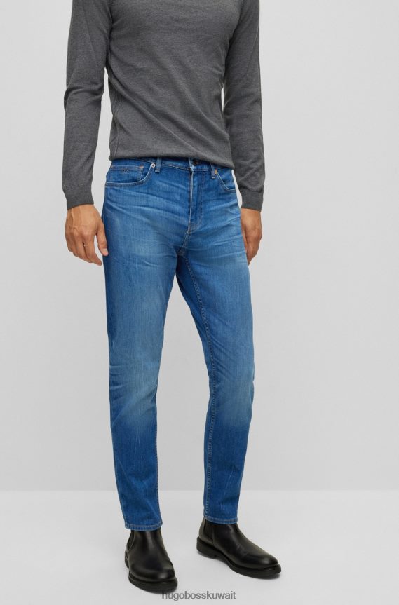4TFNJN1126 أزرق Hugo Boss جينز هوغو الأزرق بقصة ضيقة من الدنيم الإيطالي الأزرق مع القطن العضوي