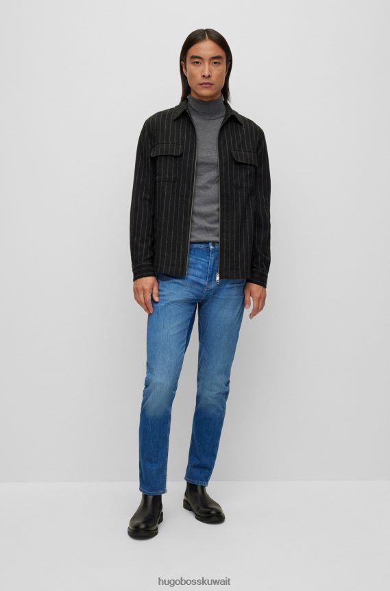 4TFNJN1126 أزرق Hugo Boss جينز هوغو الأزرق بقصة ضيقة من الدنيم الإيطالي الأزرق مع القطن العضوي