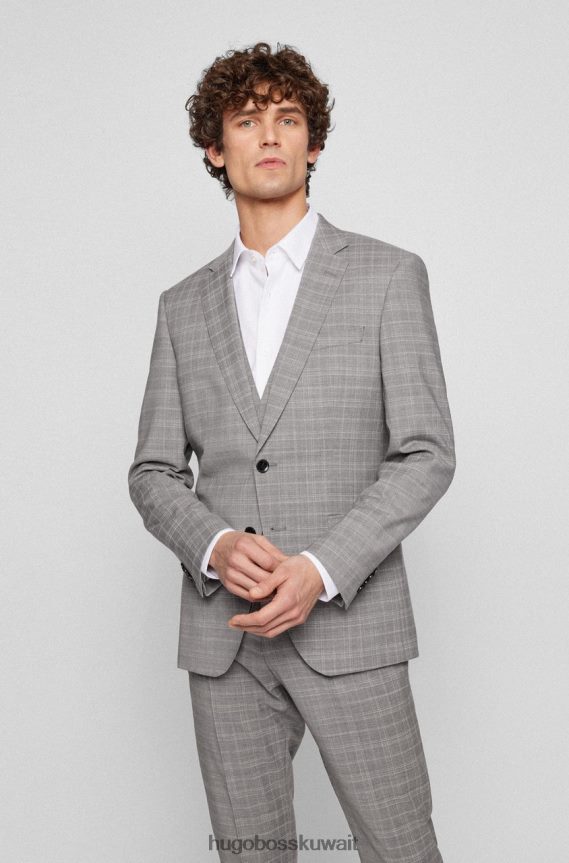 4TFNJN112 رمادي Hugo Boss بدلة 3 قطع H-ضخمة 50468922 رمادي