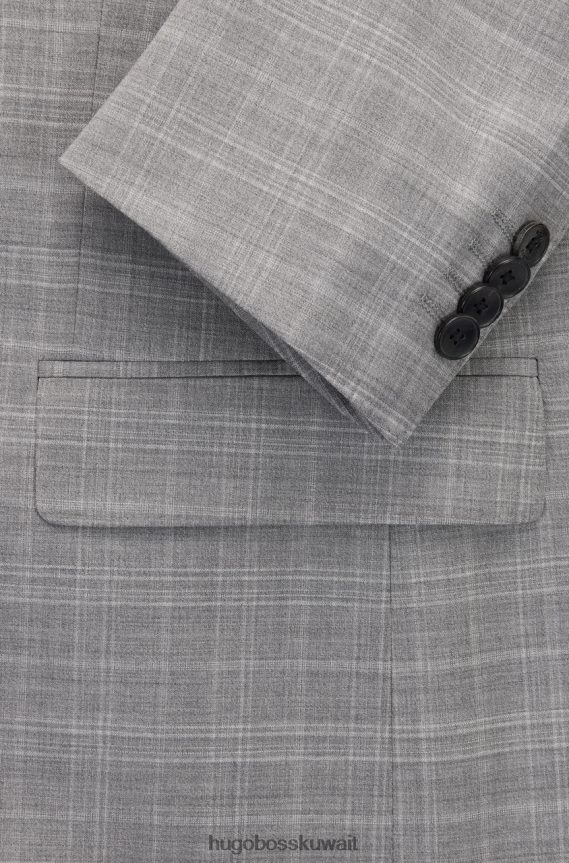 4TFNJN112 رمادي Hugo Boss بدلة 3 قطع H-ضخمة 50468922 رمادي