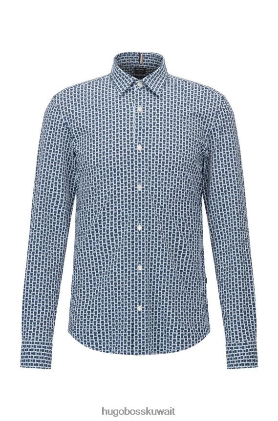 4TFNJN115 أزرق غامق Hugo Boss قميص كاجوال روني 50468969 أزرق داكن