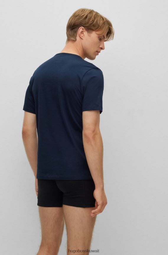 4TFNJN1251 احمر غامق Hugo Boss مجموعة من ثلاثة قمصان داخلية من Hugo باللون الأحمر الداكن مصنوعة من قطن الجيرسيه