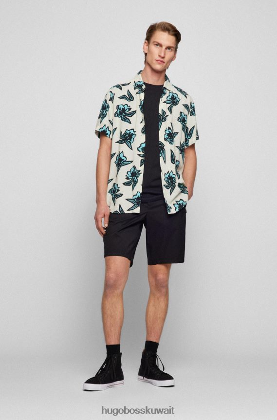 4TFNJN125 أسود / أبيض / أحمر / أصفر فاتح / وردي فاتح / كاكي Hugo Boss حكايات تي شيرت 50472584 أسود