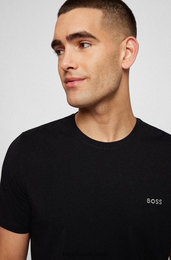 4TFNJN126 أسود / كحلي / أبيض Hugo Boss تي شيرت ملابس النوم 50469550 أسود