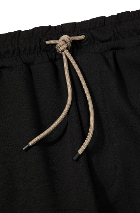 4TFNJN1287 أسود Hugo Boss بدلة رياضية من مزيج القطن باللون الأسود من Hugo مع شريط شعار