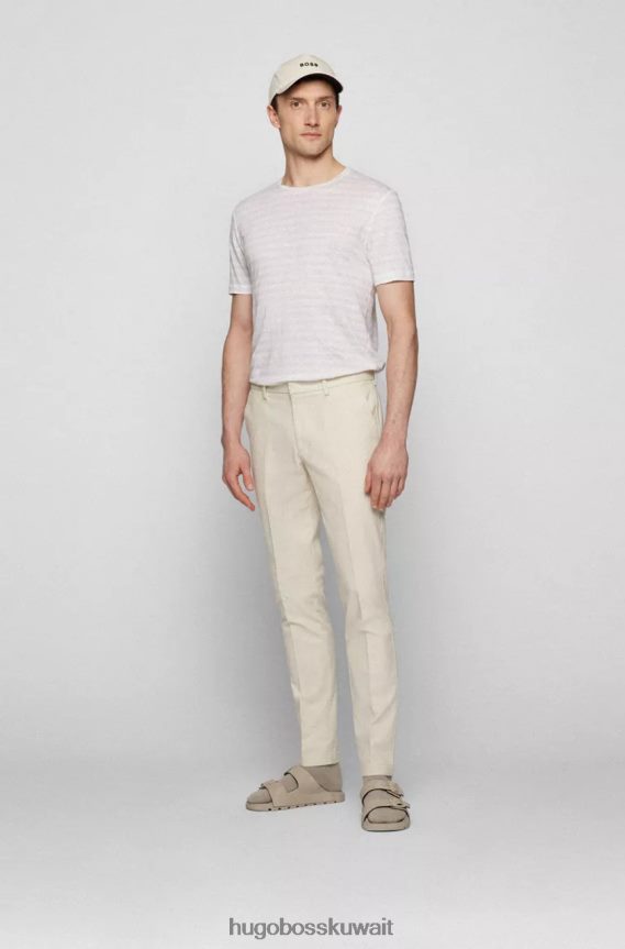 4TFNJN12 أبيض/أوف وايت Hugo Boss بنطلون كاجوال كايتو 50472711 أبيض