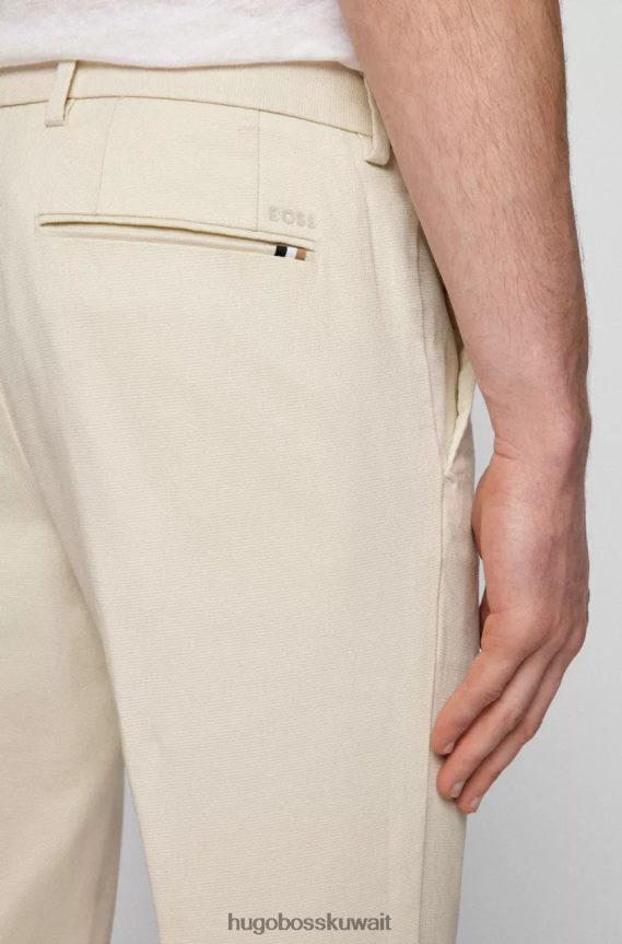 4TFNJN12 أبيض/أوف وايت Hugo Boss بنطلون كاجوال كايتو 50472711 أبيض