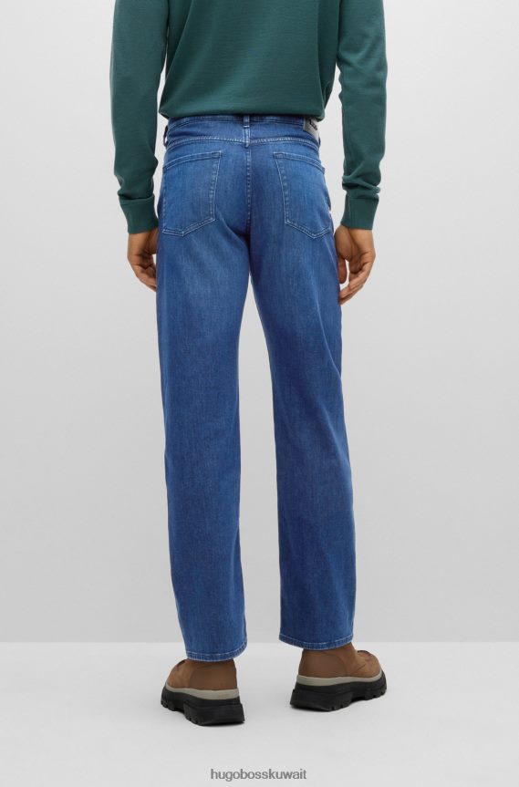 4TFNJN1378 أزرق غامق Hugo Boss جينز Hugo مريح باللون الأزرق من الدنيم الإيطالي فائق النعومة باللون الأزرق الداكن
