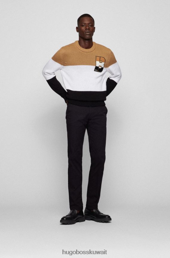 4TFNJN138 بيج / أسود / كحلي Hugo Boss بنطلون كاجوال رايس 3 رقم 50468721 بيج