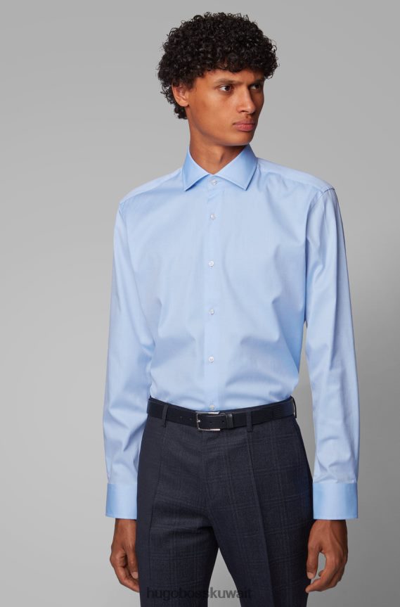 4TFNJN139 ابيض ازرق Hugo Boss قميص جيرالد - 50208250 أبيض