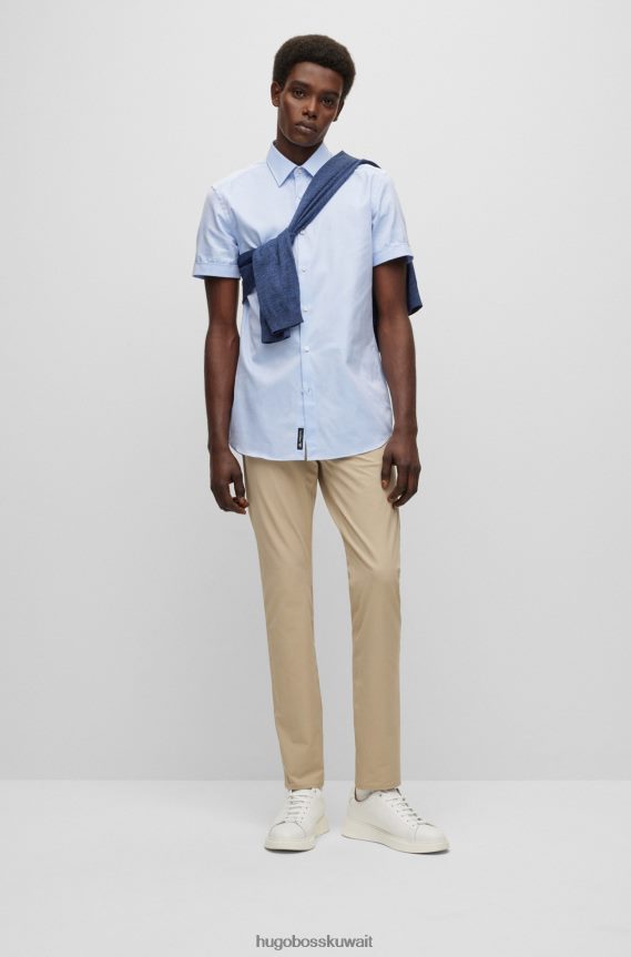 4TFNJN1404 البيج الفاتح Hugo Boss بنطال جينز ضيق باللون البيج الفاتح من قماش الدنيم المطاطي المقاوم للماء