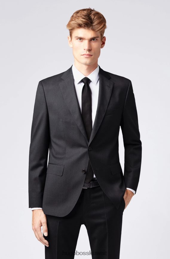 4TFNJN140 أسود/كحلي/شار Hugo Boss بدلة جونستون 50318521 باللون الأسود