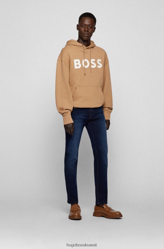 4TFNJN1413 أزرق غامق Hugo Boss جينز هوغو ذو قصة ضيقة باللون الأزرق الداكن من قماش الدنيم فائق التمدد باللون الأزرق الداكن
