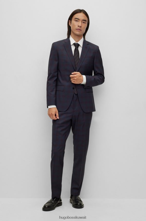 4TFNJN1426 أبيض Hugo Boss قميص Hugo بقصة ضيقة مصنوع من القطن الأبيض المطاطي سهل الكي