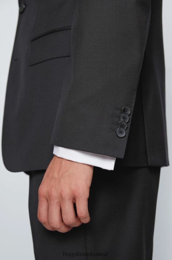 4TFNJN143 أسود/كحلي Hugo Boss 2 قطعة بدلة هايز 50318498 أسود