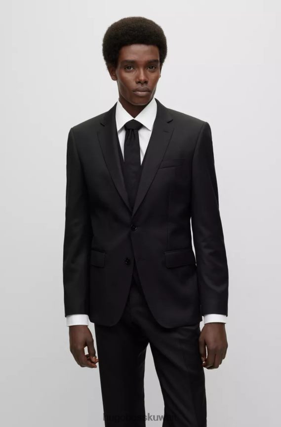 4TFNJN144 أسود/أزرق داكن/رمادي غامق Hugo Boss سترة بدلة H-ضخمة 50469171 أسود