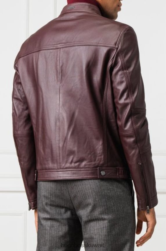 4TFNJN149 ميرلوت Hugo Boss سترة جلدية نيستيم 50412817 ميرلوت