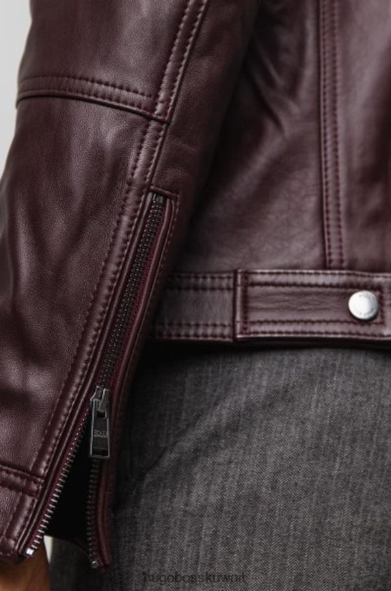 4TFNJN149 ميرلوت Hugo Boss سترة جلدية نيستيم 50412817 ميرلوت