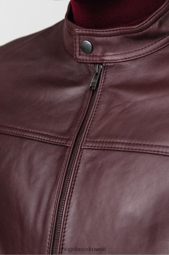 4TFNJN149 ميرلوت Hugo Boss سترة جلدية نيستيم 50412817 ميرلوت