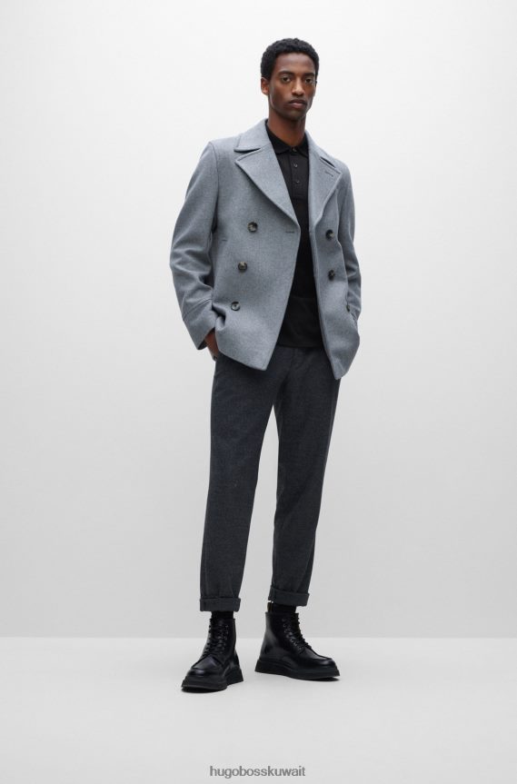 4TFNJN1508 أسود Hugo Boss قميص بولو من القطن العضوي من Hugo مع شارة الشعار باللون الأسود