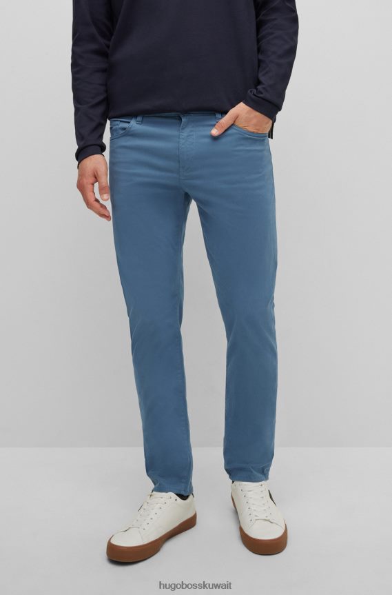 4TFNJN1511 أزرق Hugo Boss بنطال جينز ضيق من قماش الدنيم المطاطي باللون الأزرق هوغو