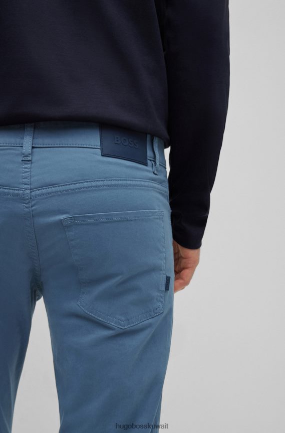 4TFNJN1511 أزرق Hugo Boss بنطال جينز ضيق من قماش الدنيم المطاطي باللون الأزرق هوغو