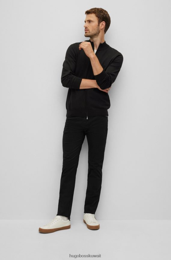 4TFNJN1513 أسود Hugo Boss جينز هوغو أسود ضيق من قماش الدنيم الممشط