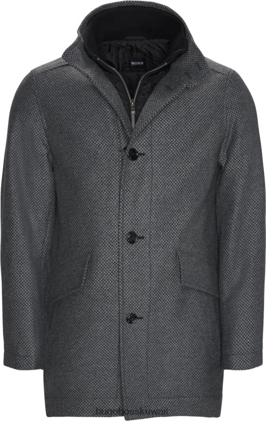4TFNJN154 أسود/رمادي Hugo Boss معطف كوكستان 50415194 أسود