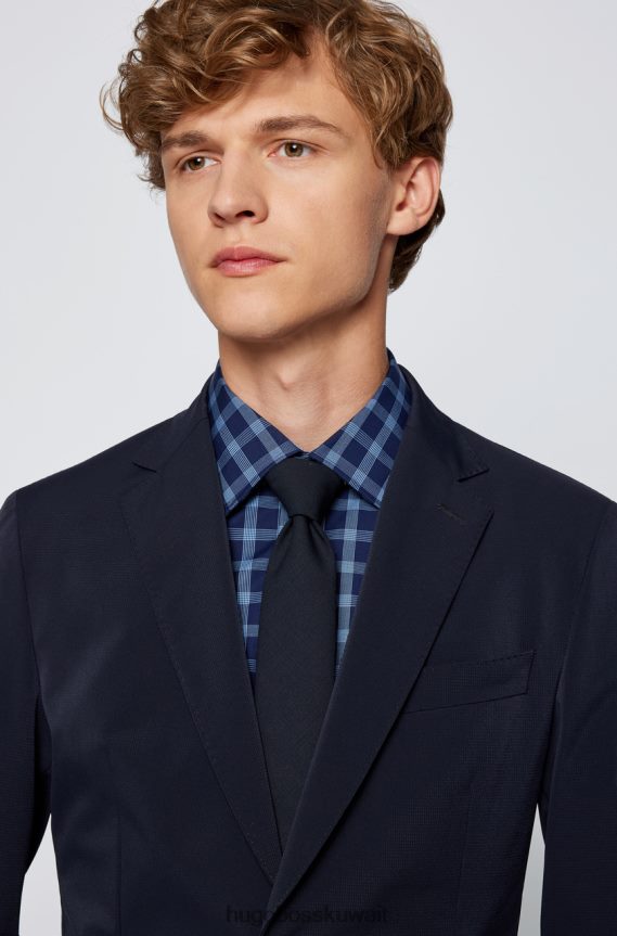 4TFNJN155 الفيروز / البحرية Hugo Boss قميص الحافلة h-hank 50459544 باللون الفيروزي