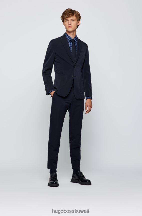 4TFNJN155 الفيروز / البحرية Hugo Boss قميص الحافلة h-hank 50459544 باللون الفيروزي