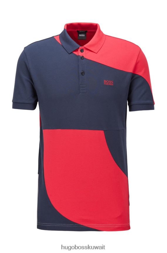 4TFNJN156 وردي/كحلي Hugo Boss بولو بادي 3 50442968 وردي