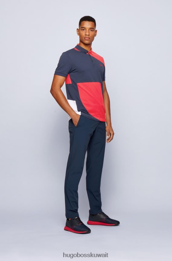 4TFNJN156 وردي/كحلي Hugo Boss بولو بادي 3 50442968 وردي