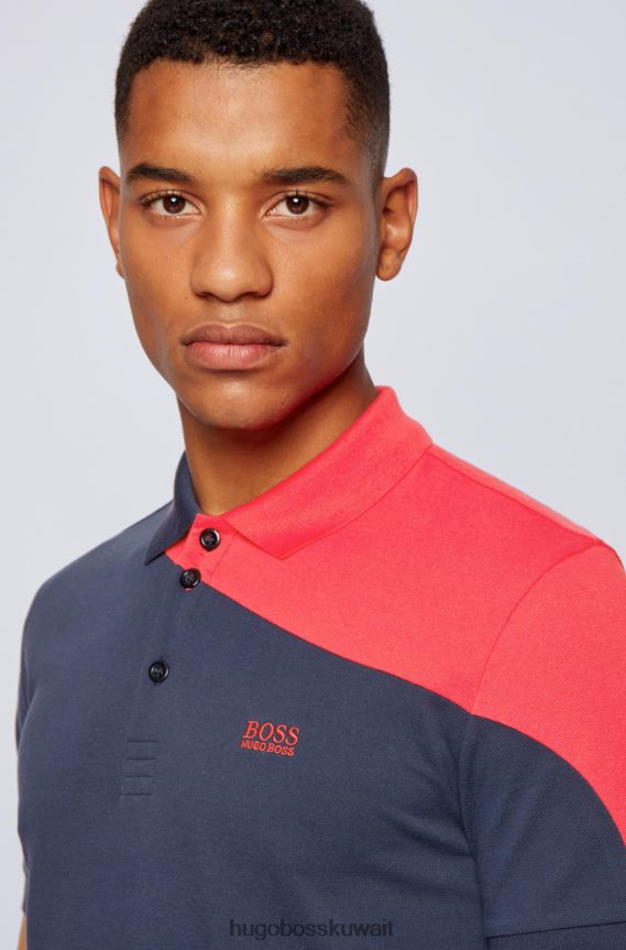 4TFNJN156 وردي/كحلي Hugo Boss بولو بادي 3 50442968 وردي