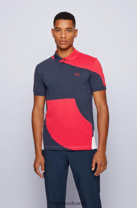 4TFNJN156 وردي/كحلي Hugo Boss بولو بادي 3 50442968 وردي