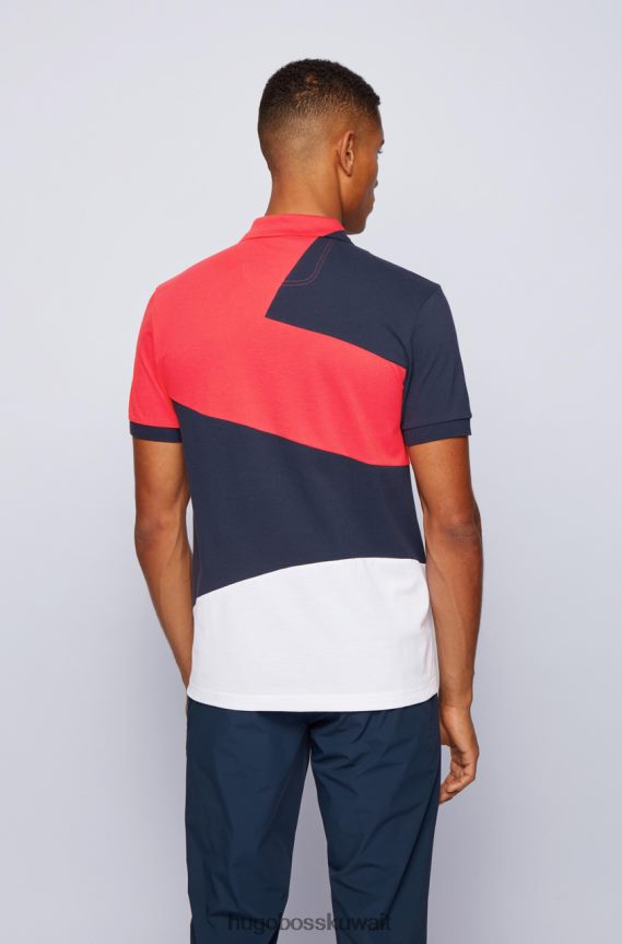 4TFNJN156 وردي/كحلي Hugo Boss بولو بادي 3 50442968 وردي