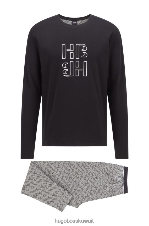 4TFNJN161 رمادي Hugo Boss طقم بيجامة ريلاكس 50460330 رمادي